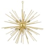Livex Lighting Tribeca 9 Light 34" Wide Commercial Abstract Sputnik Chandelier Soft Gold / Polished Brass Accents
