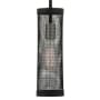 Livex Lighting Industro Single Light 5" Wide Cage Mini Pendant Black with Brushed Nickel Accents