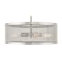 Livex Lighting Industro 4 Light 20" Wide Drum Chandelier Brushed Nickel