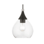 Livex Lighting Catania 7" Wide Mini Pendant Black / Brushed Nickel Accents