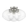 Livex Lighting Catania 3 Light 16" Wide Flush Mount Ceiling Fixture Brushed Nickel