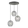 Livex Lighting Geometrix 3 Light 20" Wide Multi Light Pendant Black