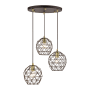 Livex Lighting Geometrix 3 Light 20" Wide Multi Light Pendant Bronze