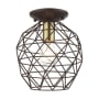 Livex Lighting Geometrix 8" Wide Semi-Flush Ceiling Fixture Bronze