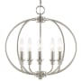 Livex Lighting Seville Convertible 2 Light Pendant / Semi-Flush Ceiling Fixture Brushed Nickel