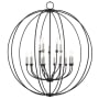Livex Lighting Milania 15 Light 42" Wide Candle Style Globe Chandelier Black with Brushed Nickel Accents