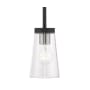 Livex Lighting Cityview 5" Wide Mini Pendant Black / Brushed Nickel Accents