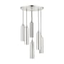 Livex Lighting Ardmore 6 Light 19" Wide Multi Light Pendant Brushed Nickel