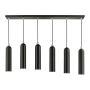 Livex Lighting Ardmore 6 Light 44" Wide Linear Pendant Shiny Black
