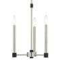 Livex Lighting Karlstad 3 Light 12" Wide Candle Style Chandelier Brushed Nickel with Satin Brass Accents