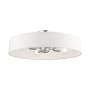 Livex Lighting Venlo 4 Light 22" Wide Flush Mount Drum Ceiling Fixture Brushed Nickel