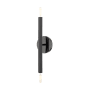 Livex Lighting Monaco 2 Light 16" Tall Wall Sconce Black Chrome
