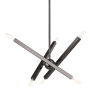 Livex Lighting Monaco 6 Light 18" Wide Sputnik Chandelier Black Chrome