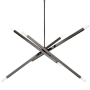 Livex Lighting Monaco 8 Light 35" Wide Sputnik Chandelier Black Chrome
