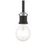 Livex Lighting Lansdale 5" Wide Mini Pendant Black / Brushed Nickel Accents