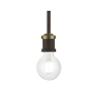 Livex Lighting Lansdale 5" Wide Mini Pendant Bronze / Antique Brass Accents