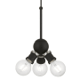 Livex Lighting Lansdale 3 Light 7" Wide Multi Light Pendant Black / Brushed Nickel Accents