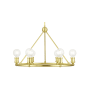 Livex Lighting Lansdale 6 Light 25" Wide Commercial Ring Chandelier Satin Brass