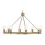 Livex Lighting Lansdale 8 Light 34" Wide Commercial Ring Chandelier Antique Brass