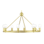 Livex Lighting Lansdale 8 Light 34" Wide Commercial Ring Chandelier Satin Brass