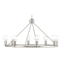 Livex Lighting Lansdale 8 Light 34" Wide Commercial Ring Chandelier Brushed Nickel