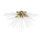 Livex Lighting Uptown 4 Light 20" Wide Flush Mount Ceiling Fixture Antique Brass