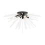 Livex Lighting Uptown 4 Light 20" Wide Flush Mount Ceiling Fixture Black