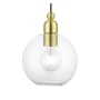 Livex Lighting Downtown 8" Wide Mini Pendant Satin Brass