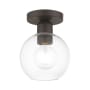 Livex Lighting Downtown 7" Wide Flush Mount Globe Ceiling Fixture Bronze