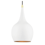Livex Lighting Andes 8" Wide Mini Pendant Shiny White / Polished Brass Accents