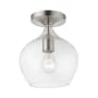 Livex Lighting Aldrich 8" Wide Flush Mount Globe Ceiling Fixture Brushed Nickel