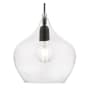 Livex Lighting Aldrich 10" Wide Mini Pendant Black / Brushed Nickel Accent