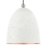 Livex Lighting Arlington Single Light 10" Wide Mini Pendant White with Brushed Nickel Accents