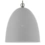 Livex Lighting Arlington Single Light 12" Wide Pendant Nordic Gray with Brushed Nickel Accents