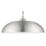 Livex Lighting Amador 18" Wide Pendant Brushed Aluminum / Polished Chrome Accents