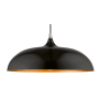 Livex Lighting Amador 18" Wide Pendant Shiny Black / Polished Chrome Accents