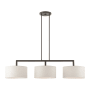 Livex Lighting Meridian 3 Light 51" Wide Drum Chandelier English Bronze