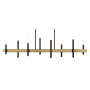 Livex Lighting Denmark 8 Light 48" Wide Abstract Linear Chandelier Bronze with Antique Brass Accents