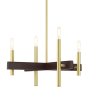 Livex Lighting Denmark 4 Light 20" Wide Chandelier Satin Brass