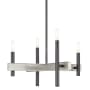 Livex Lighting Denmark 4 Light 20" Wide Chandelier Black Chrome