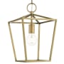 Livex Lighting Devonshire Single Light 10" Wide Chandelier / Semi-Flush Ceiling Fixture Antique Brass
