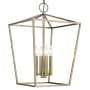 Livex Lighting Devonshire 4 Light 15" Wide Commercial Lantern Chandelier Antique Brass