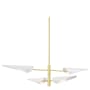 Livex Lighting Capistrano 4 Light 49" Wide Linear Chandelier Satin Brass