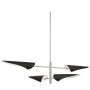 Livex Lighting Capistrano 4 Light 49" Wide Linear Chandelier Brushed Nickel
