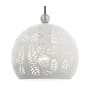 Livex Lighting Chantily Single Light 8" Wide Mini Pendant White with Brushed Nickel Accents