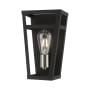 Livex Lighting Schofield 11" Tall Commercial Wall Sconce Black / Brushed Nickel Accents