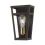 Livex Lighting Schofield 11" Tall Commercial Wall Sconce Bronze / Antique Brass Accents