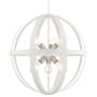 Livex Lighting Stoneridge 6 Light 24" Wide Pendant Textured White with Brushed Nickel Cluster