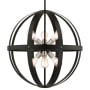 Livex Lighting Stoneridge 6 Light 24" Wide Pendant Textured Black