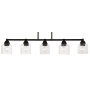 Livex Lighting Aragon 5 Light 5" Wide Commercial Linear Chandelier Black